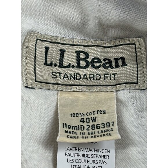 L.L. Bean Standard Fit Shorts Men's 40W Khaki 100% Cotton 286397 - Picture 4 of 8